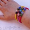 Βραχιολάκι χρωματιστό με χάντρες millefiori