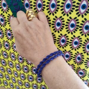 Βραχιολάκι μακραμέ με σχέδιο κλεψυδρα