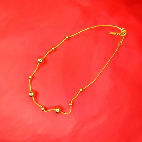 Ατσάλινο κολιέ με μπίλιες