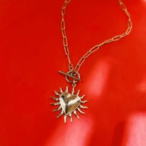 IMG_20250211_182306 Ατσάλινο κολιε με καρδιά ήλιος