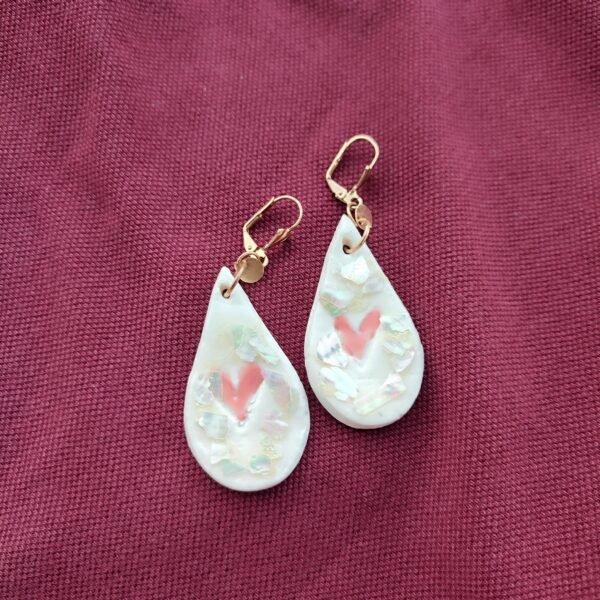 Σκουλαρίκια χειροποίητα porcelain Drop