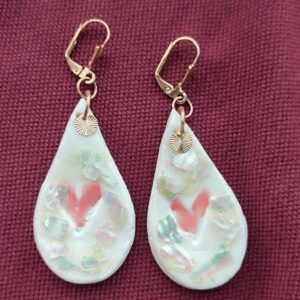 Σκουλαρίκια χειροποίητα porcelain Drop