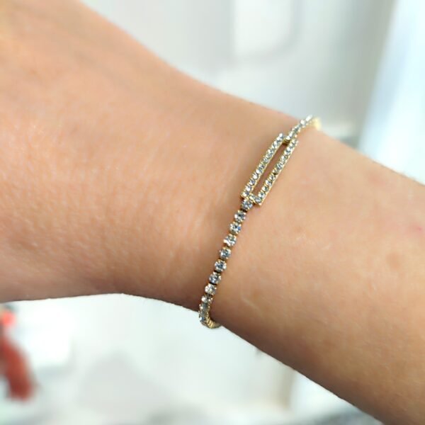 Ατσάλινο ZIRGON βραχιόλι με ταυτότητα από ζιργκόν