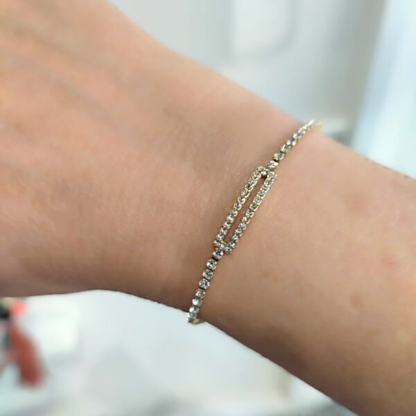 Ατσάλινο ZIRGON βραχιόλι με ταυτότητα από ζιργκόν