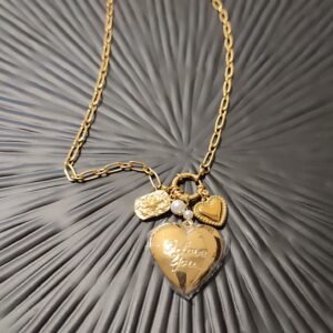 IMG_20251002_115946 Ατσάλινο κολιέ με κρεμαστές καρδιές και περλίτσες