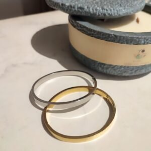 Ατσάλινο βραχιόλι χειροπέδα οβάλ