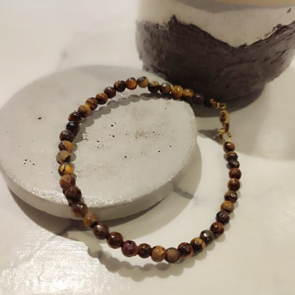 Unisex βραχιόλι με πέτρες μάτι τίγρης