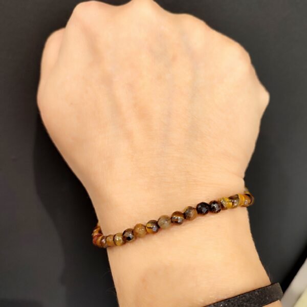 Unisex βραχιόλι με πέτρες μάτι τίγρης