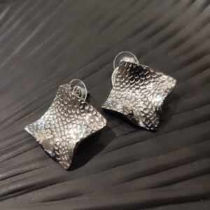 Σκουλαρίκια ατσάλινα σφυρήλατος ρόμβος