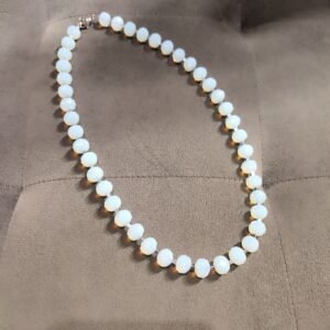 Χειροποίητο κολιέ Νεφέλη με frosted stone