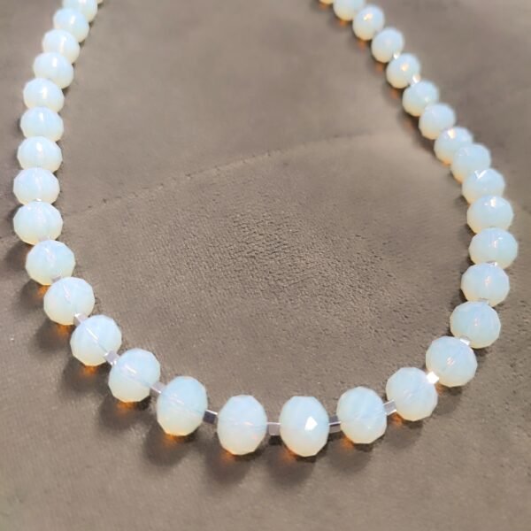 Χειροποίητο κολιέ Νεφέλη με frosted stone