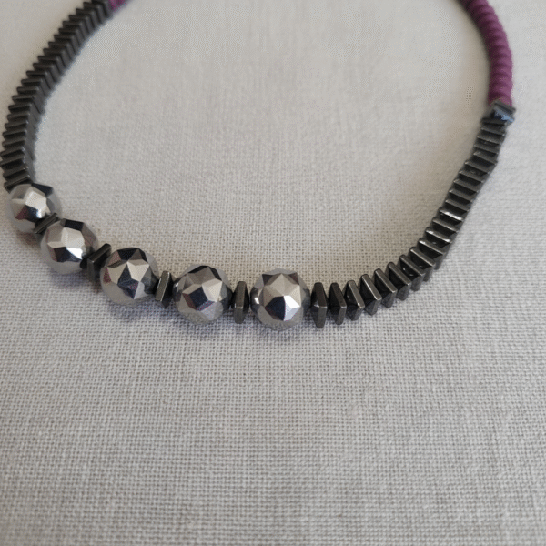 Χειροποίητο μωβ κολιέ Artemis