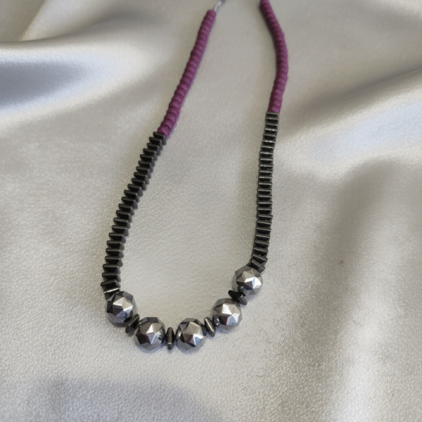 Χειροποίητο μωβ κολιέ Artemis