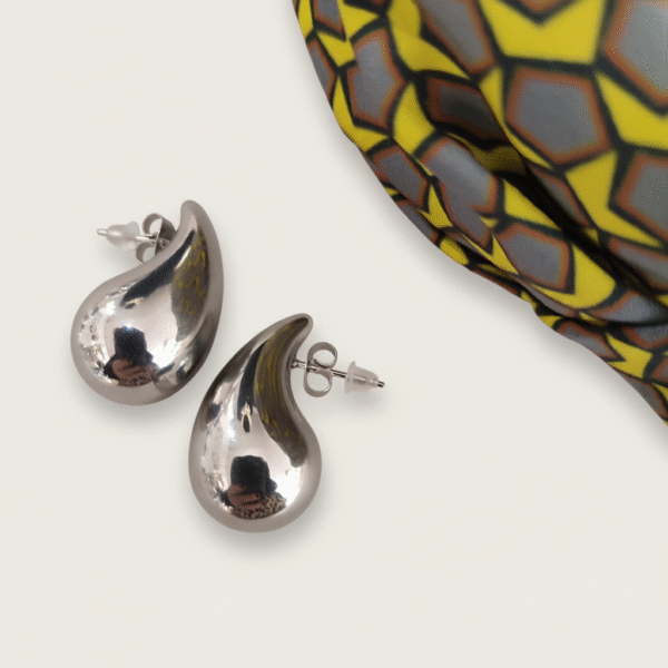 Aτσάλινα σκουλαρίκια σταγόνα