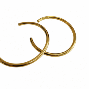 Ατσάλινο βραχιόλι βέργα επιχρυσωμένη