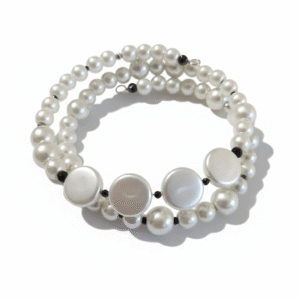 Χειροποίητο βραχιόλι μνήμης 2σειρο με μαργαριτάρια