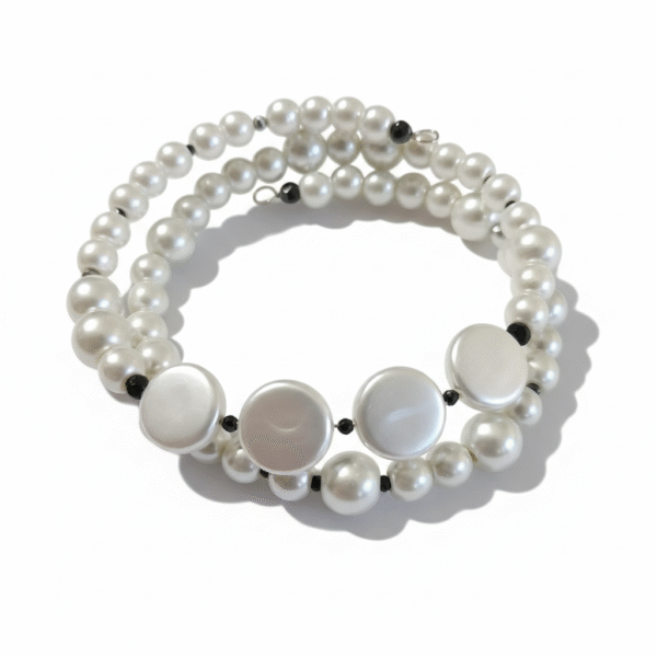 Χειροποίητο βραχιόλι μνήμης 2σειρο με μαργαριτάρια