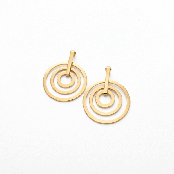 Aτσάλινα σκουλαρίκια Circles