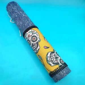 Λαμπάδα κύλινδρος σαγρέ μπλε αρωματική -3-