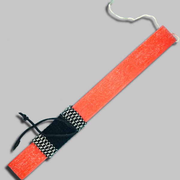 Aρωματική λαμπάδα σαγρέ boho κόκκινη