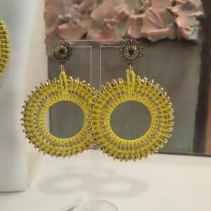Χειροποίητα μακραμε σκουλαρίκια Yellow